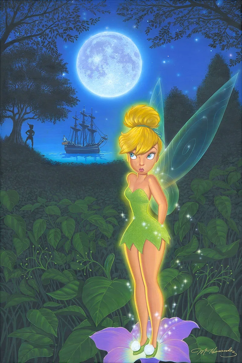 Pixie in Neverland - From Disney Peter Pan by Manuel Hernandez — Hand-Embellished on Canvas