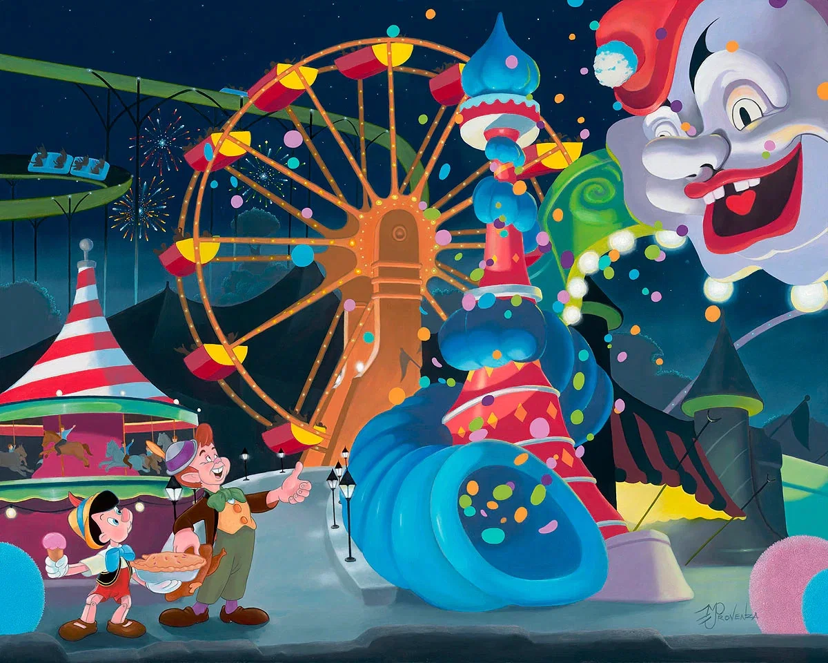 The Pleasure's All Mine From Pinocchio by Michael Prozenza — Giclee On Canvas