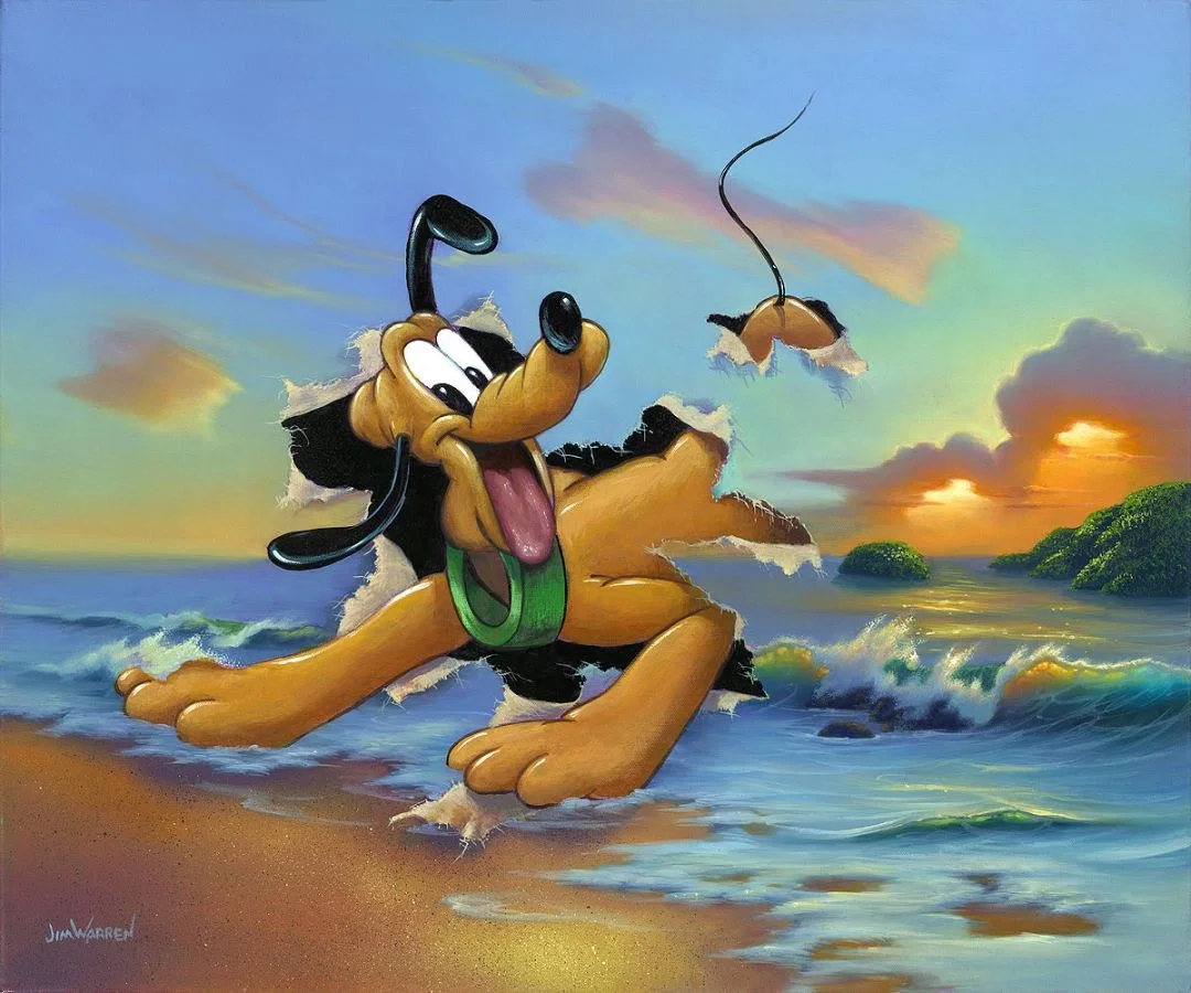 Pluto's Grand Entrance Premiere by Jim Warren — Hand-Embellished Giclee on Canvas