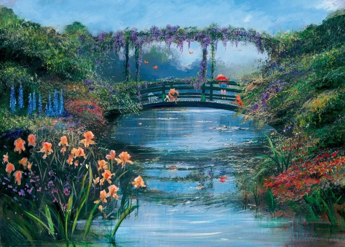 Pooh Sticks - From Disney Winnie the Pooh by Peter / Harrison Ellenshaw — Giclee On Canvas