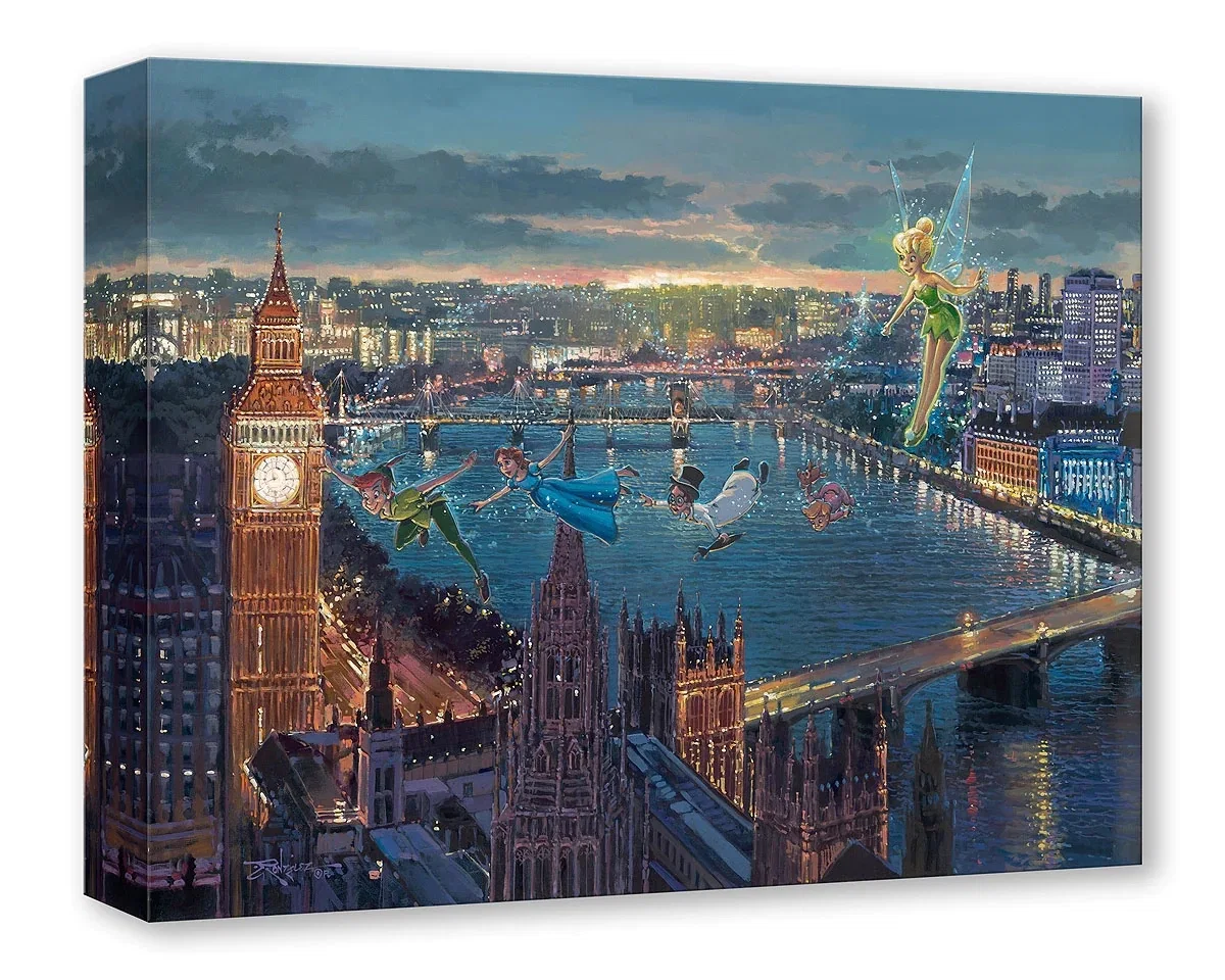 Peter Pan In London by Rodel Gonzalez — Gallery Wrapped Giclee On Canvas