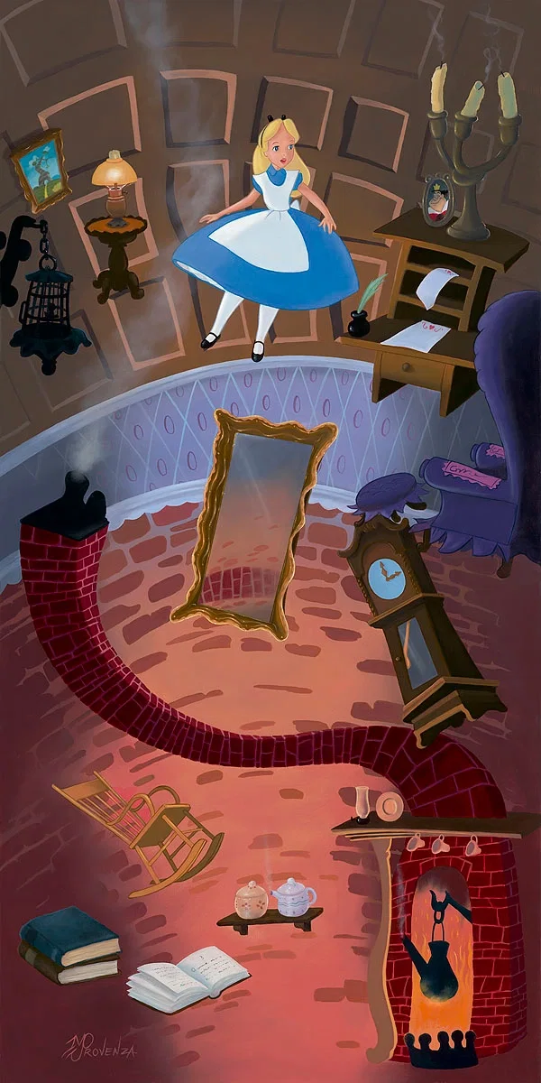 The Rabbit Hole From Alice In Wonderland by Michael Prozenza — Giclee On Canvas