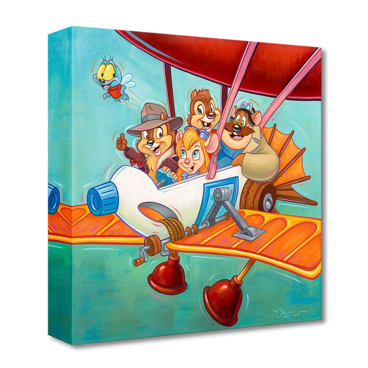 The Ranger Plane From Alvin and the Chipmunks by Tim Rogerson — Gallery Wrapped Giclee On Canvas