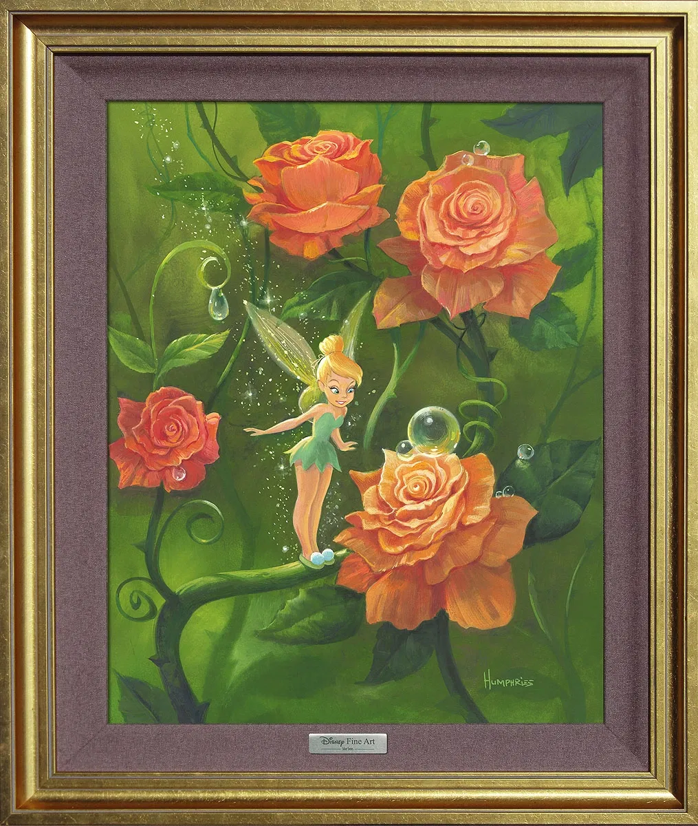 Tinker Bell's Garden Framed by Michael Humphries — Giclee On Canvas
