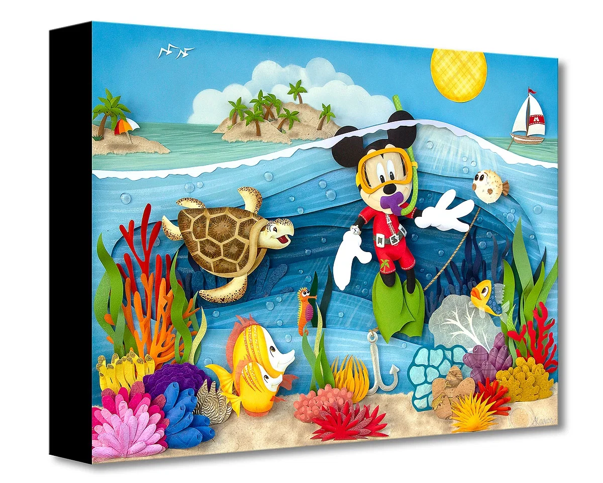 Scuba Mickey by Trevor Carlton — Gallery Wrapped Giclee On Canvas