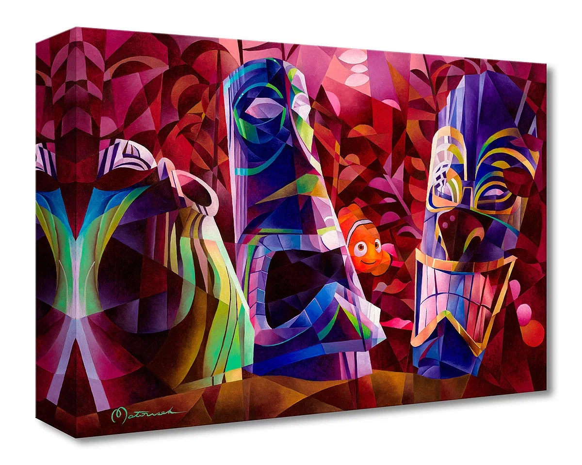 Shark Bait Hoo Ha Ha From Finding Nemo by Tom Matousek — Gallery Wrapped Giclee On Canvas