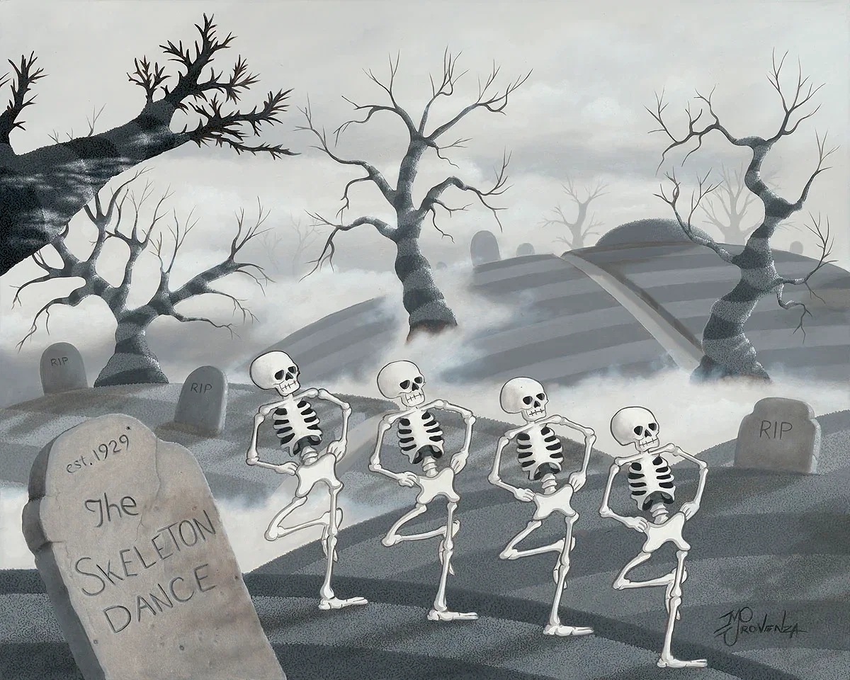 The Skeleton Dance From The Nightmare Before Christmas by Michael Prozenza — Giclee On Canvas