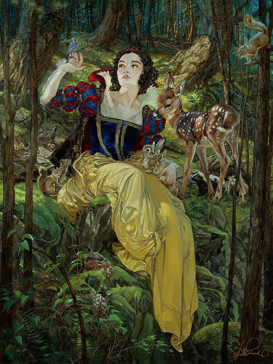 With a Smile and a Song Premiere Edition by Heather Edwards — Hand-Embellished Giclee on Canvas