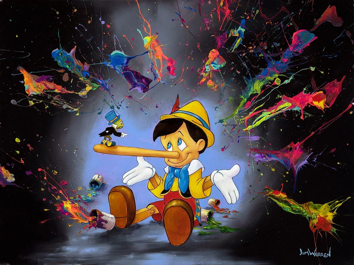Who Spilled the Paint? by Jim Warren — Hand-Embellished Giclee on Canvas