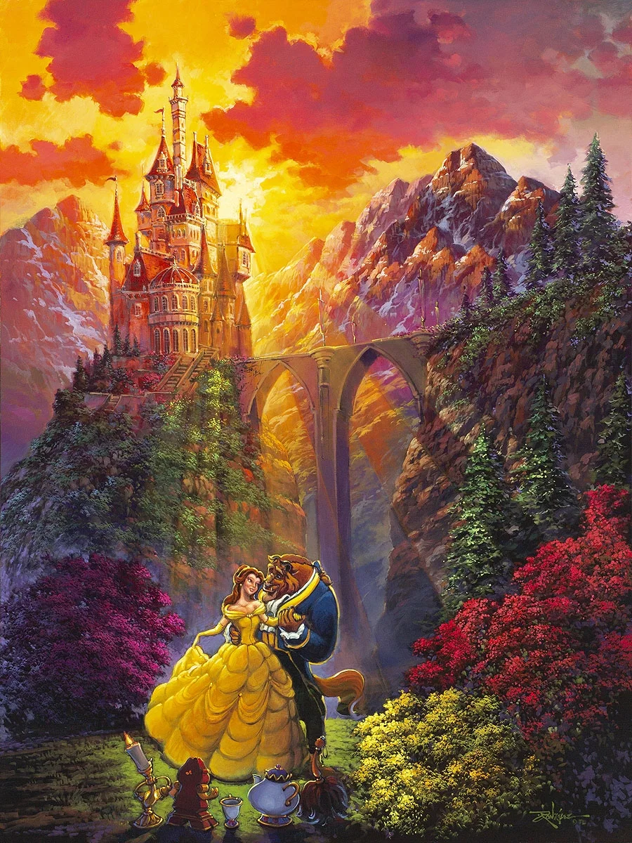 Spring Dance From Beauty and the Beast by Rodel Gonzalez — Hand-Embellished Giclee on Canvas