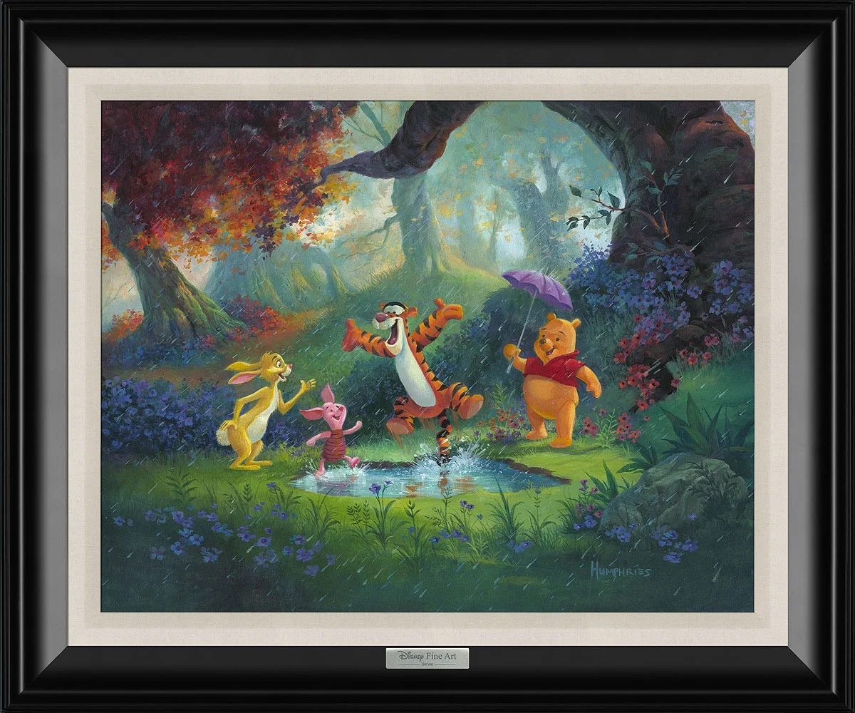 Puddle Jumping Framed by Michael Humphries — Giclee On Canvas