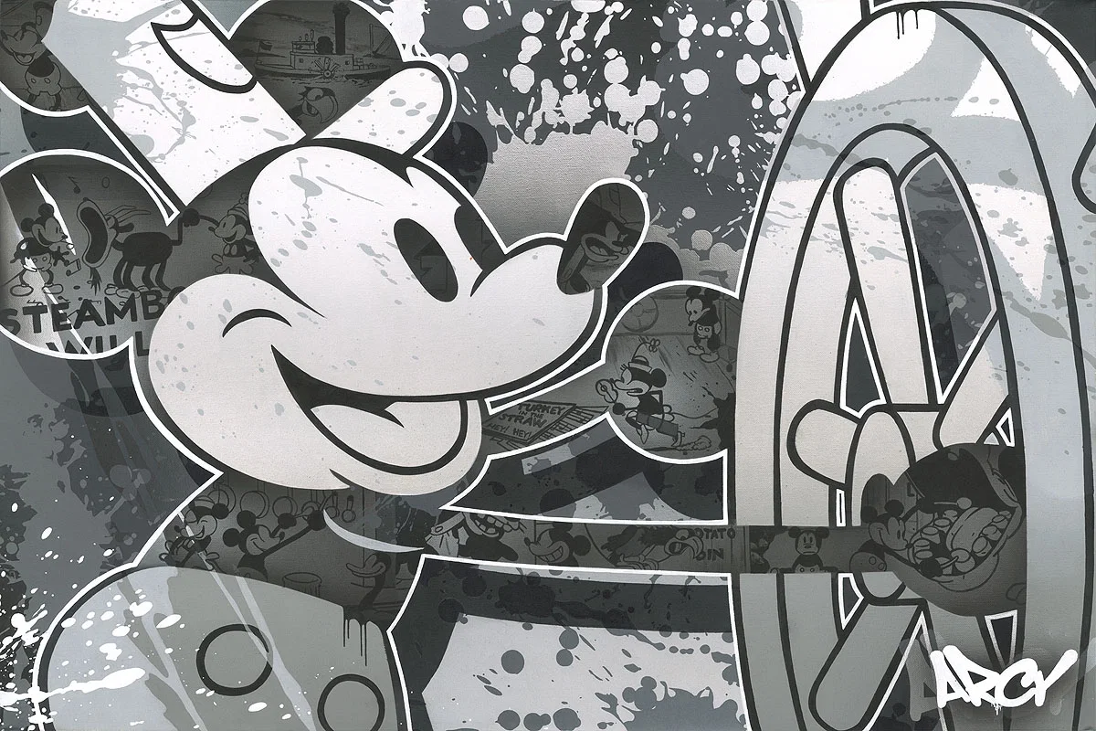 Steamboat Willie by Arcy — Giclee On Canvas