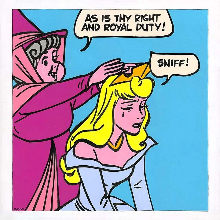 Suck it Up - From Disney Sleeping Beauty by Tennessee Loveless — -Serigraph-on-Canvas