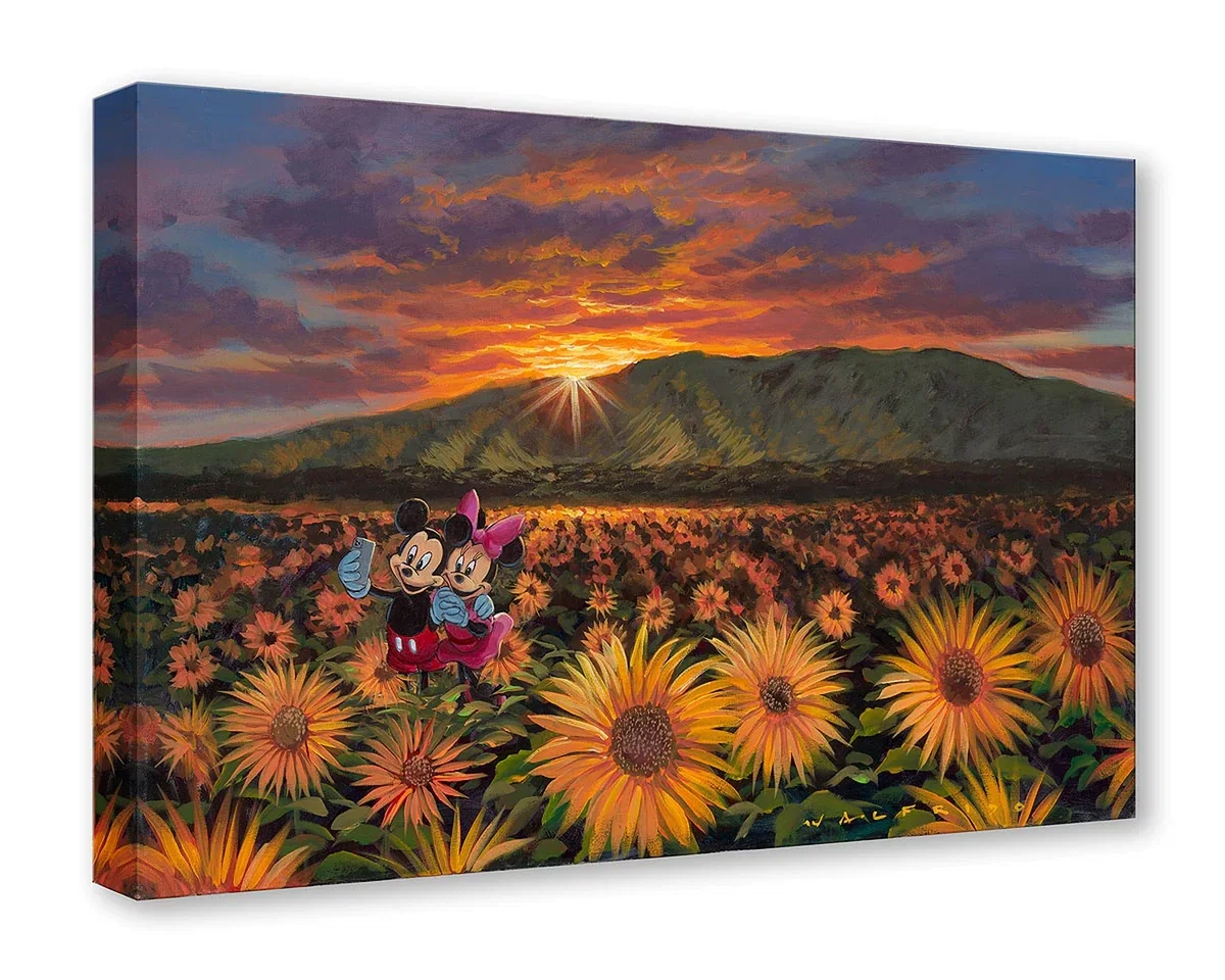 Sunflower Selfie by Walfrido Garcia — Hand-Embellished Giclee on Canvas