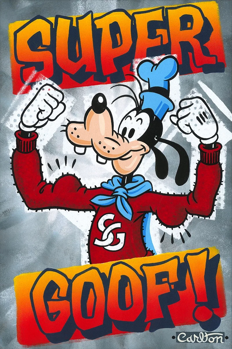 Super Goof! From Goofy by Trevor Carlton — Hand-Embellished Giclee on Canvas