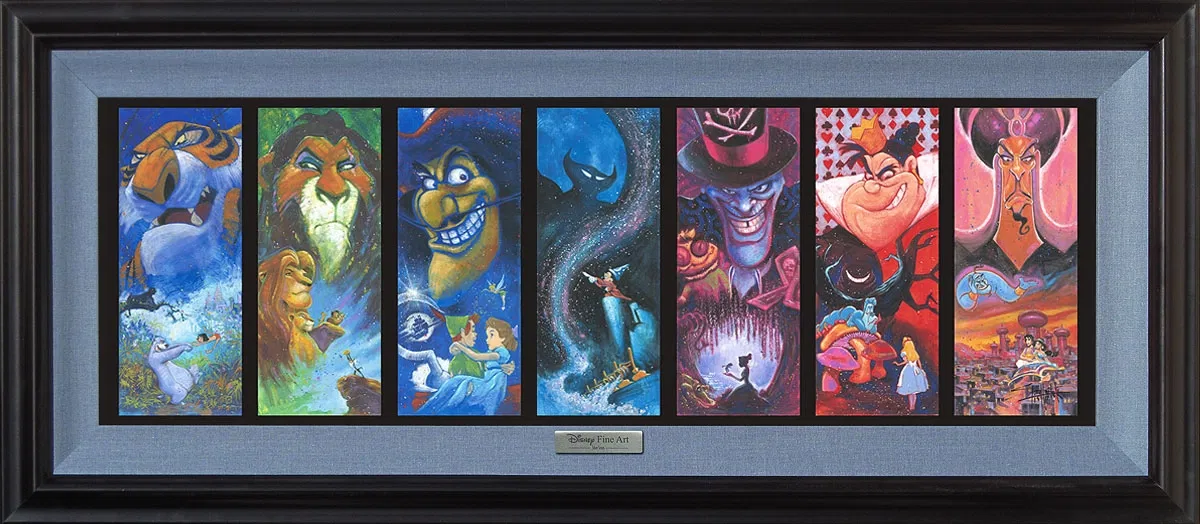The Villainous Seven Framed by Stephen Fishwick — Giclee On Canvas