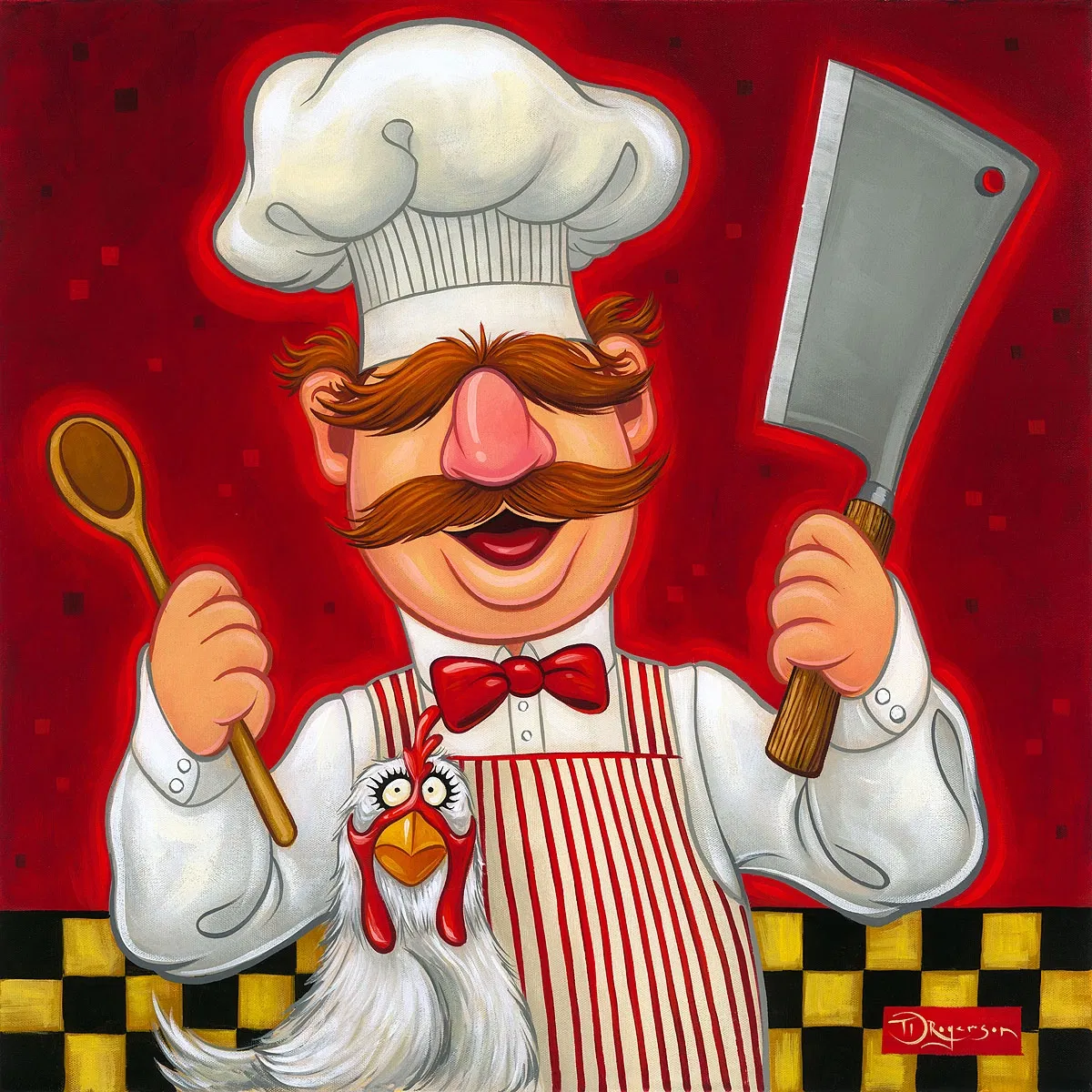 Swedish Chef by Tim Rogerson — Hand-Embellished Giclee on Canvas