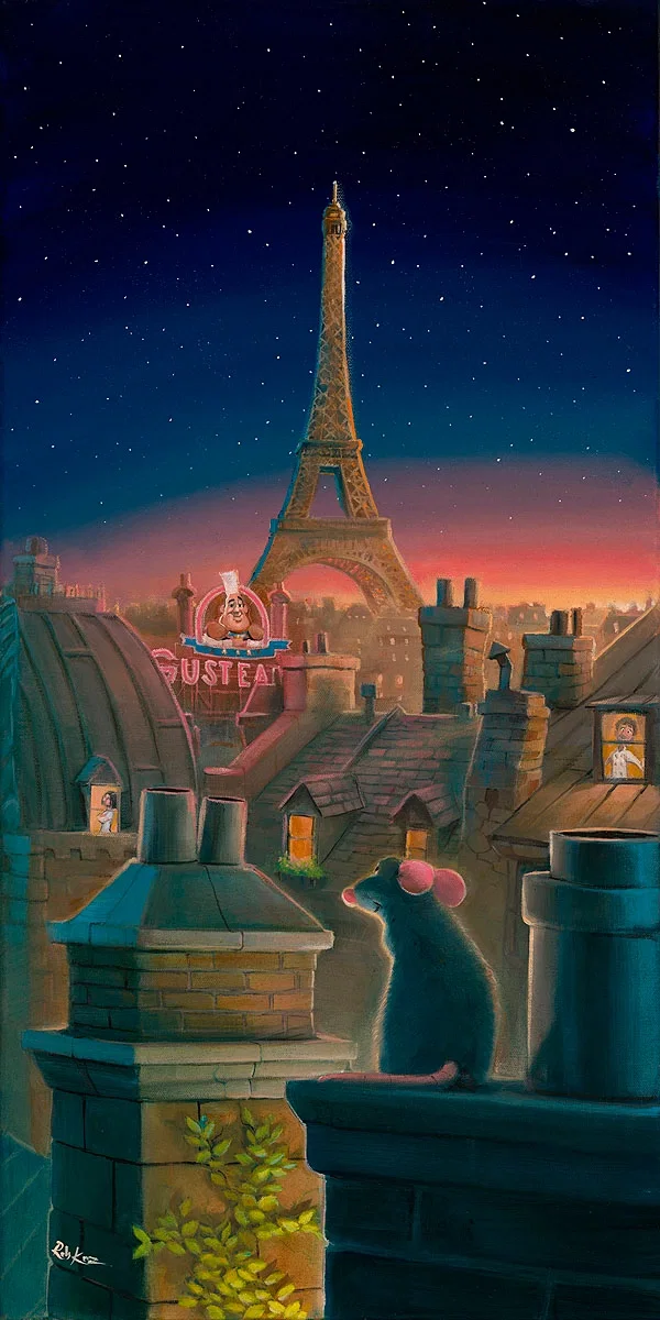 A Taste of Paris From Ratatouille by Rob Kaz — Giclee On Canvas