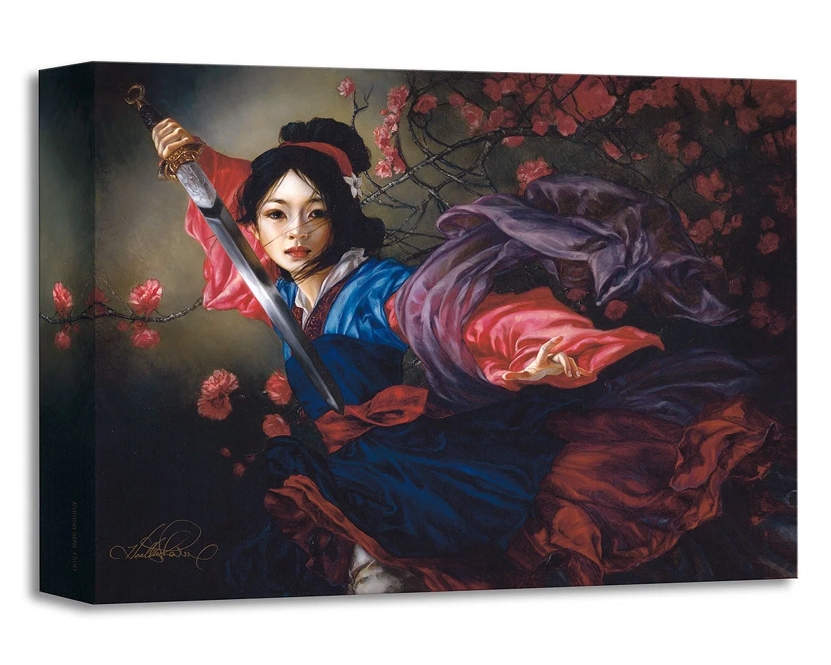 The Elegant Warrior From Mulan by Heather Edwards — Gallery Wrapped Giclee On Canvas
