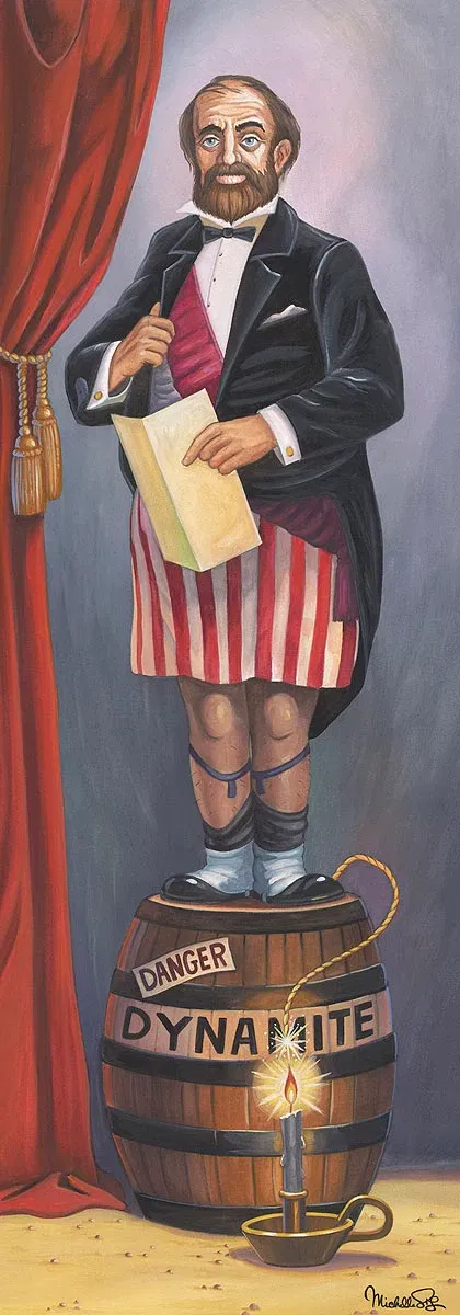 Stretching Portrait by Michelle St Laurent — Hand-Embellished Giclee on Canvas