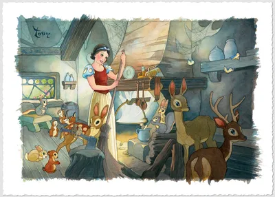 Toby Bluth - Tidying Up - From Disney Cinderella