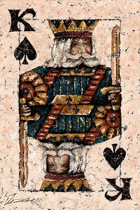 King of Spades by Trevor Mezak — Hand-Embellished Giclee on Canvas