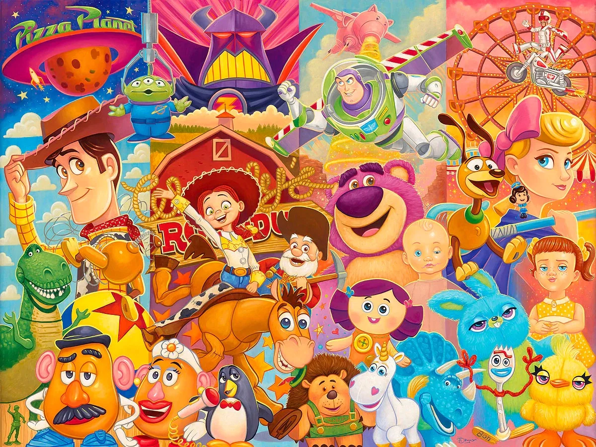 Toy Story 25th Anniversary by Tim Rogerson — Giclee On Canvas