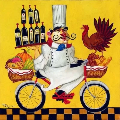 Thankful Chef by Tim Rogerson — Giclee On Canvas