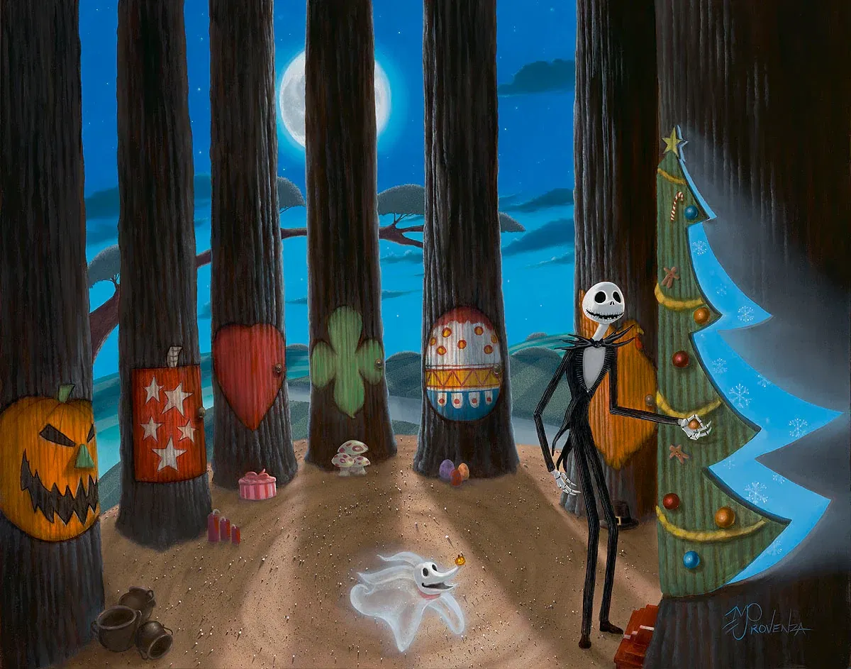 Tree For All Seasons by Michael Prozenza — Hand-Embellished Giclee on Canvas