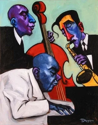 Jazz Trio by Tim Rogerson — Giclee On Canvas
