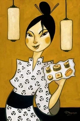 Sushi Server by Tim Rogerson — Giclee On Canvas