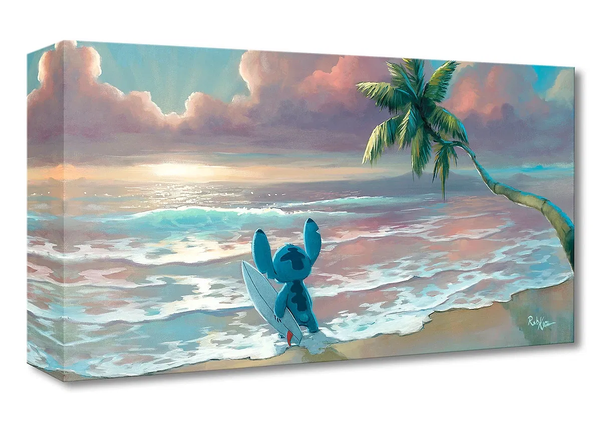 Waiting for Waves From Lilo and Stitch by Rob Kaz  — Gallery Wrapped Giclee On Canvas
