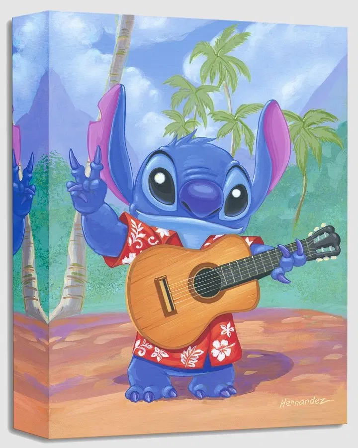 Warm Aloha From Lilo And Stitch by Manuel Hernandez — Gallery Wrapped Giclee On Canvas