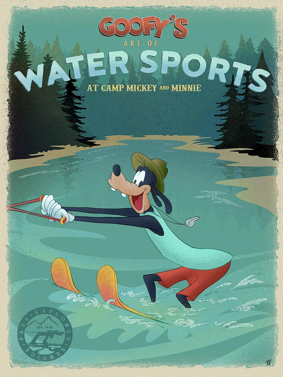 Goofy's Water Sports by Bret Iwan — Giclee On Canvas