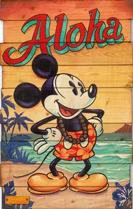 Trevor Carlton - Waves of Aloha On Reclaimed Wood