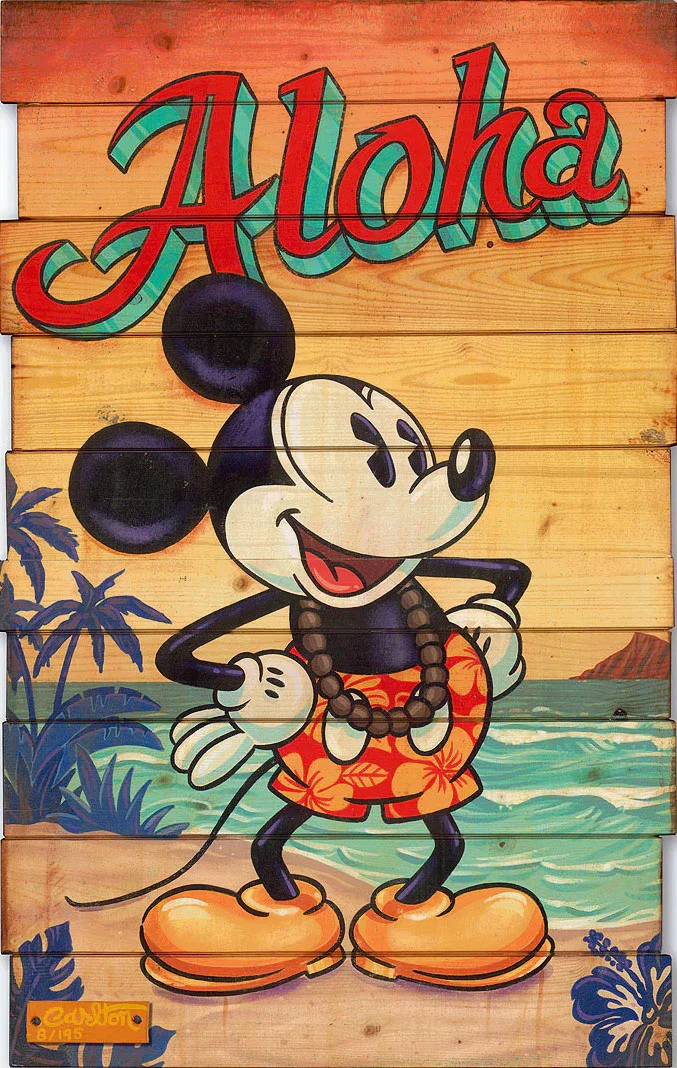 Waves of Aloha Hand by Trevor Carlton — Hand-Embellished Giclee on Canvas