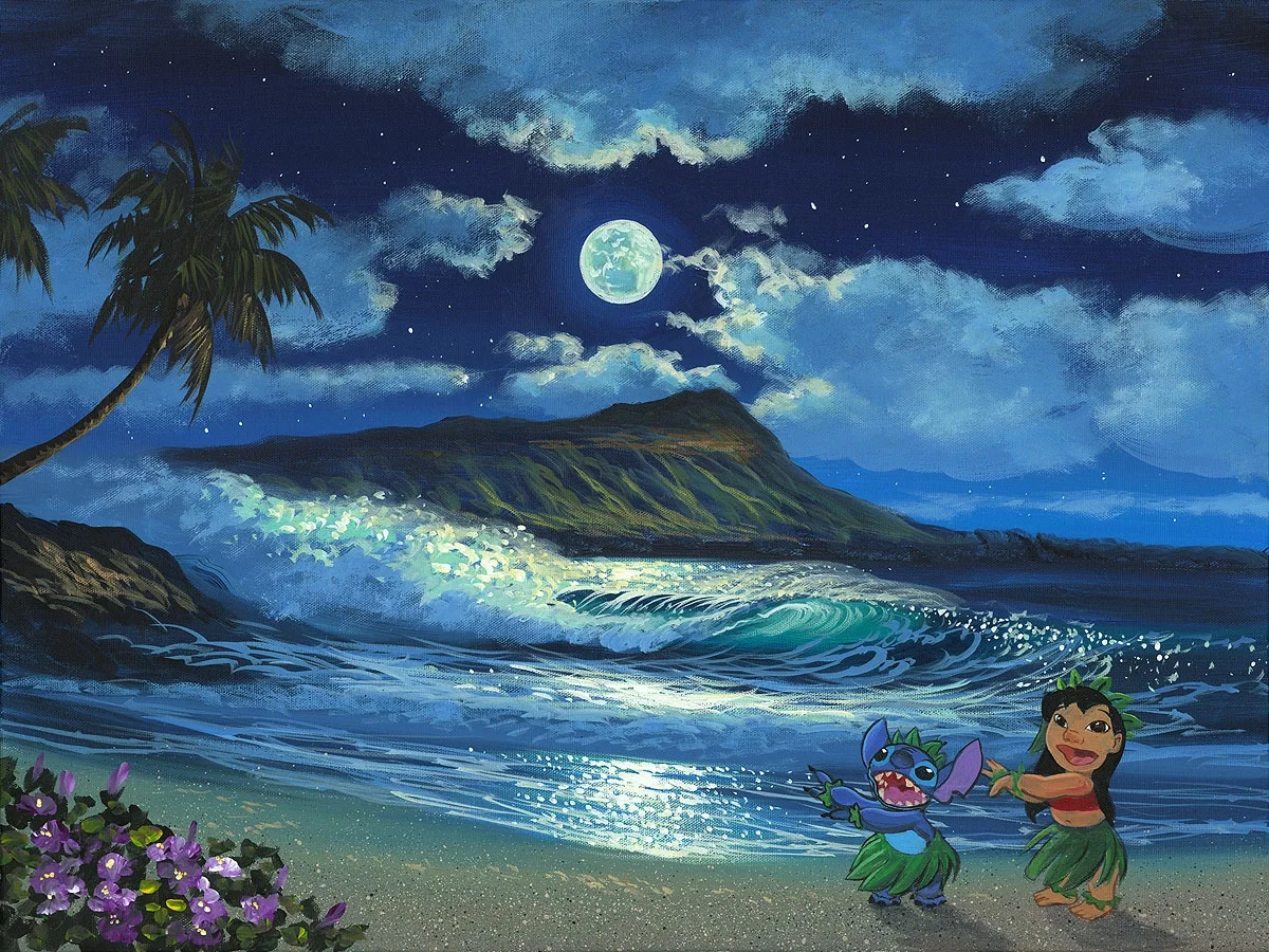 Hula Moon by Walfrido Garcia — Giclee On Canvas