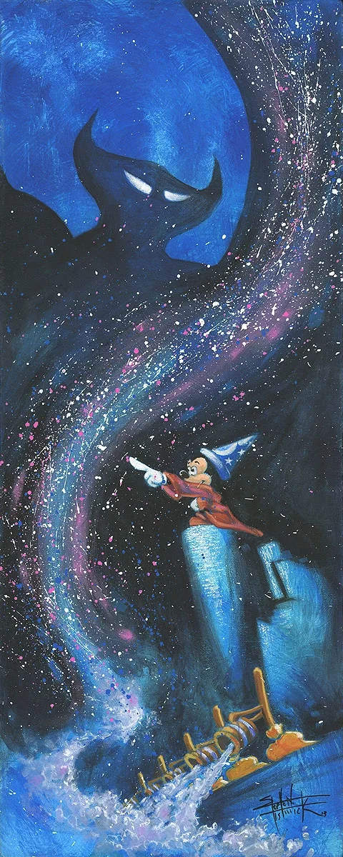Wicked Darkness From Fantasia by Stephen Fishwick — Hand-Embellished Giclee on Canvas