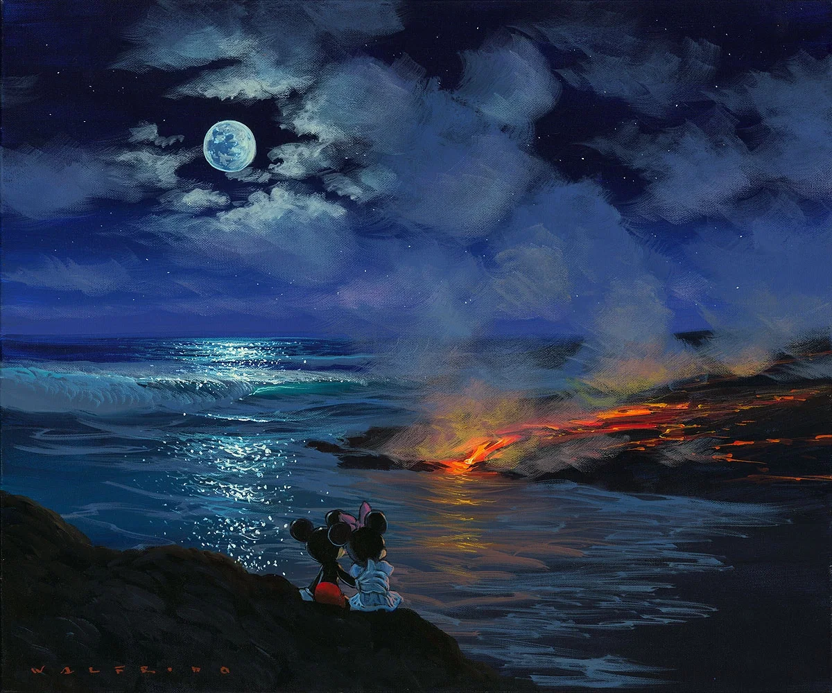 Watching Nature's Creation by Walfrido Garcia — Hand-Embellished Giclee on Canvas