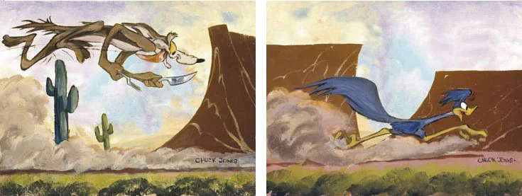 Desert Duo (Set Of 2) by Chuck Jones — Giclee On Canvas