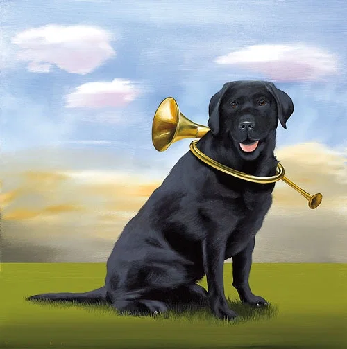 Horn Dog by Robert Deyber — hand-crafted stone lithograph