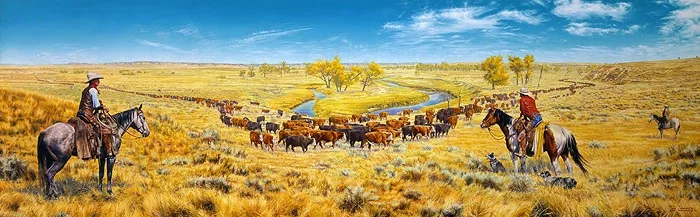 Nothn like the Feeln of Riden a Fine Horse MUSEUM EDITION ON by Bob Coronato — Canvas