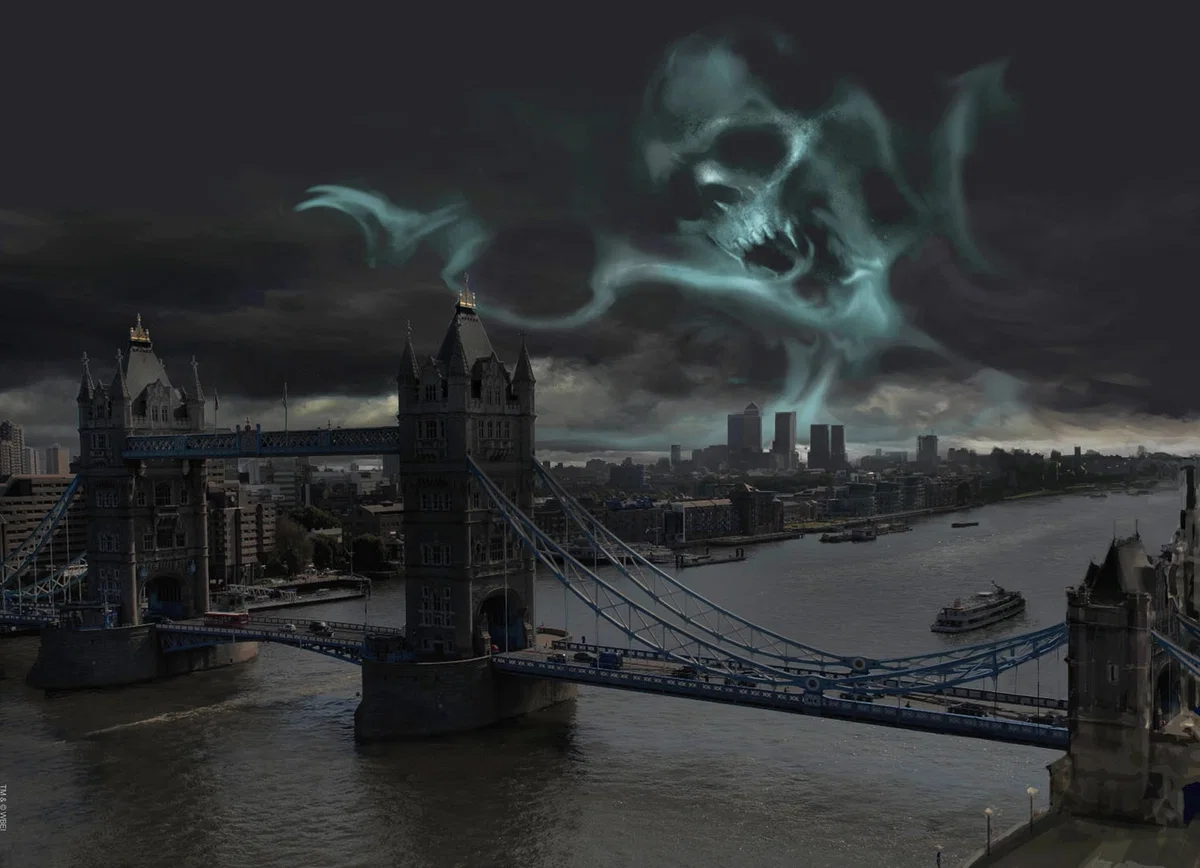 Dark Mark Over London by Stuart Craig — Giclee On Canvas