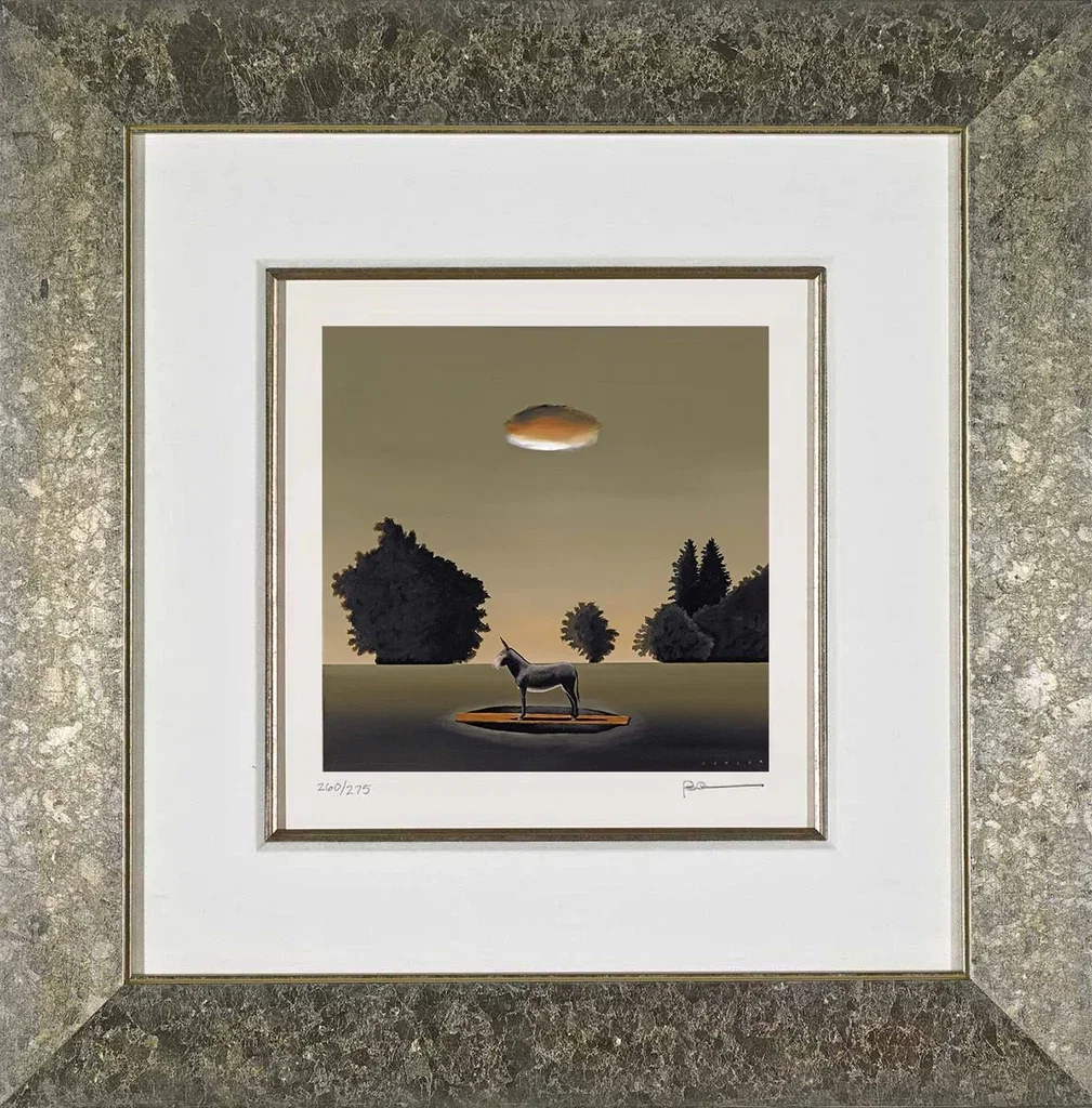 Ass Hole Lithograph Framed by Robert Deyber — hand-crafted stone lithograph