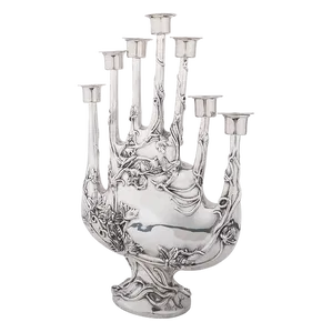 Dargenta - 7 Arm Silver Candle Holder