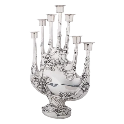 Dargenta - 7 Arm Silver Candle Holder