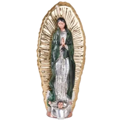 Dargenta - Silver Virgin Of Guadalupe w/ 24K Gold Solar Rays