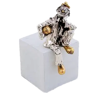 Dargenta - Silver Clown Statue Thinking Clown