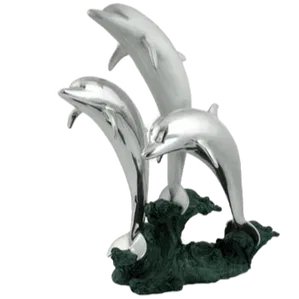 Dargenta - Silver Dolphins Triad Statue