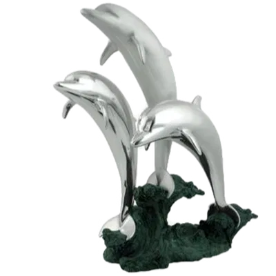 Dargenta - Silver Dolphins Triad Statue